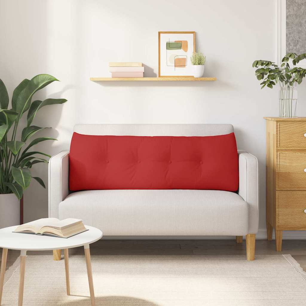 Cuscino per Schiena Rosso 140 x 24 x 50 cm Tessuto
