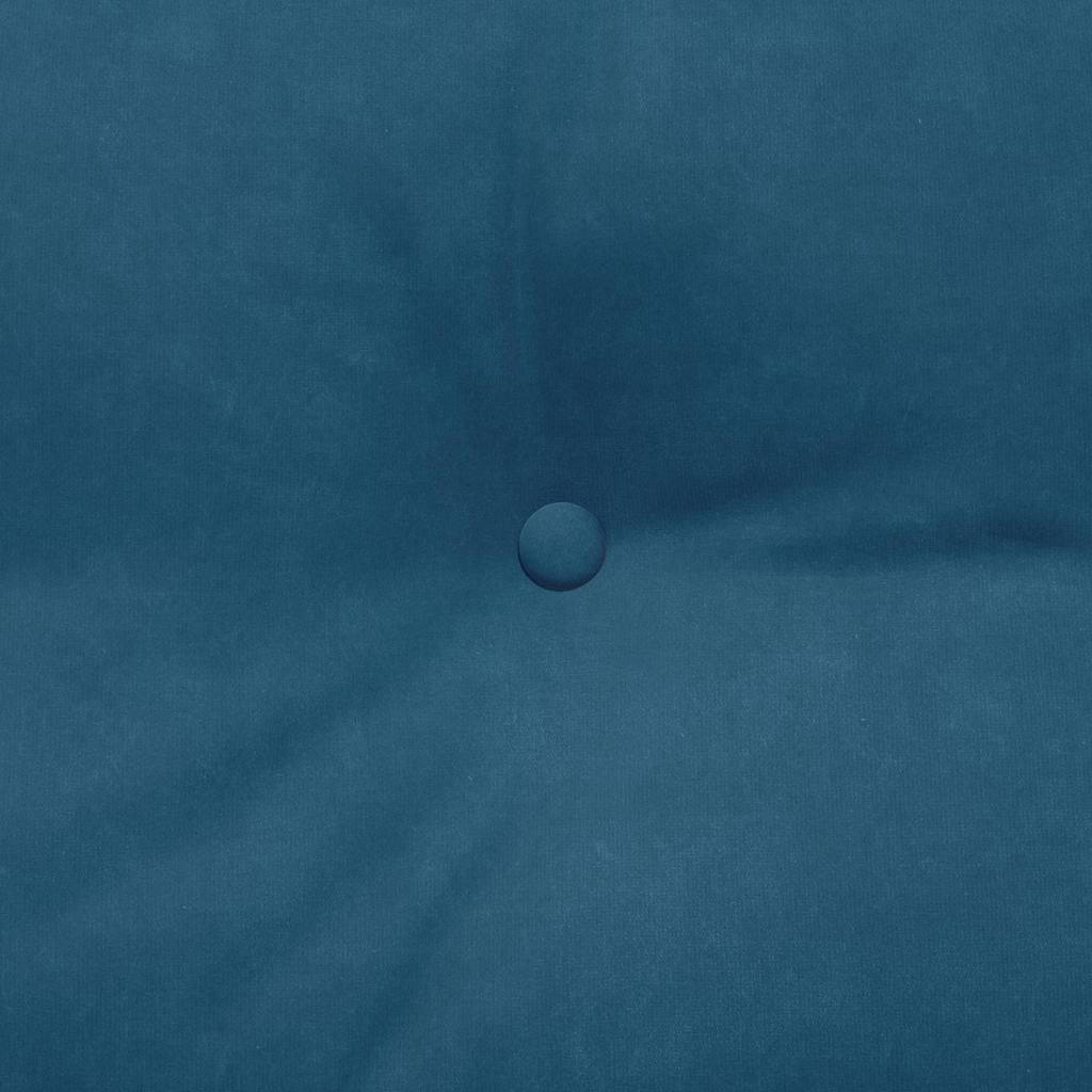 Cuscino per Schiena Blu 140 x 24 x 50 cm Velluto