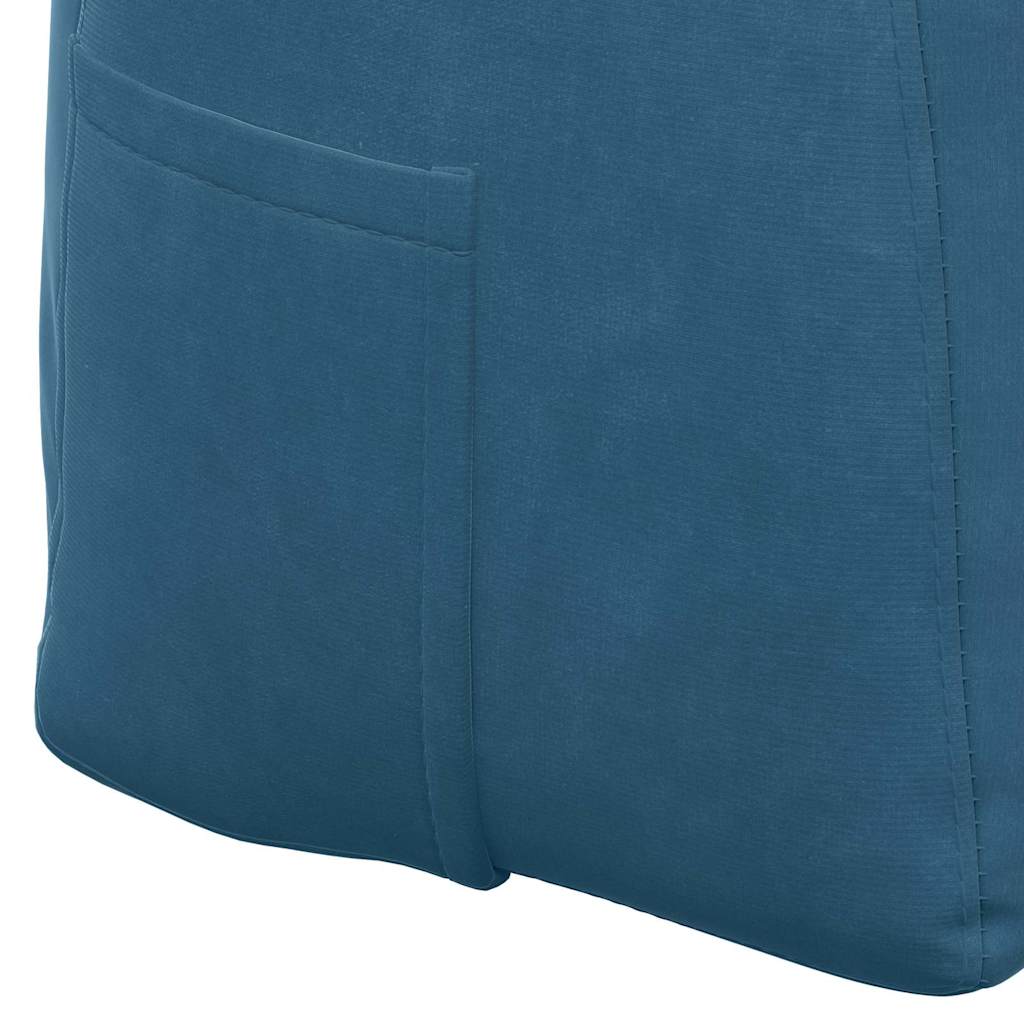 Cuscino per Schiena Blu 140 x 24 x 50 cm Velluto