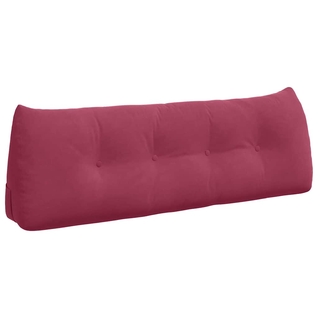 Cuscino per Schiena Rosso Vino 140 x 24 x 50 cm Velluto