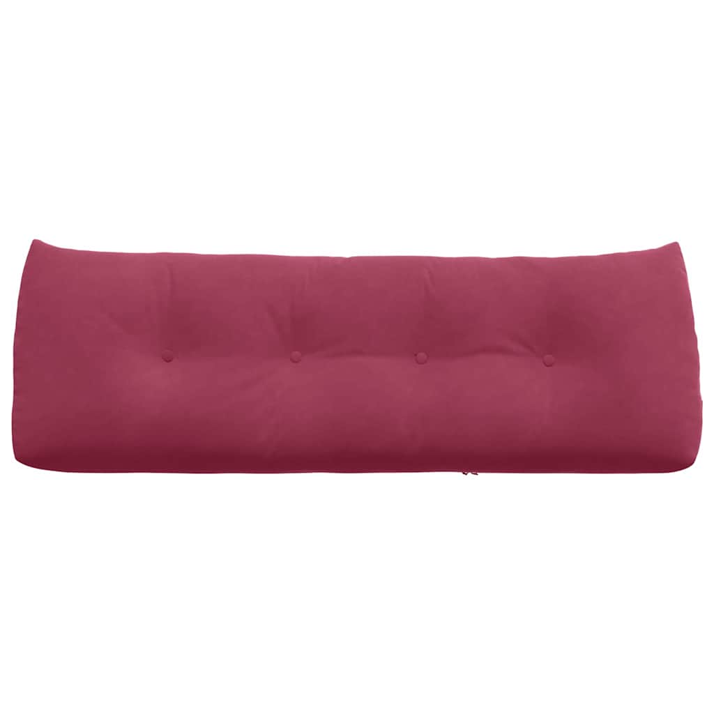 Cuscino per Schiena Rosso Vino 140 x 24 x 50 cm Velluto
