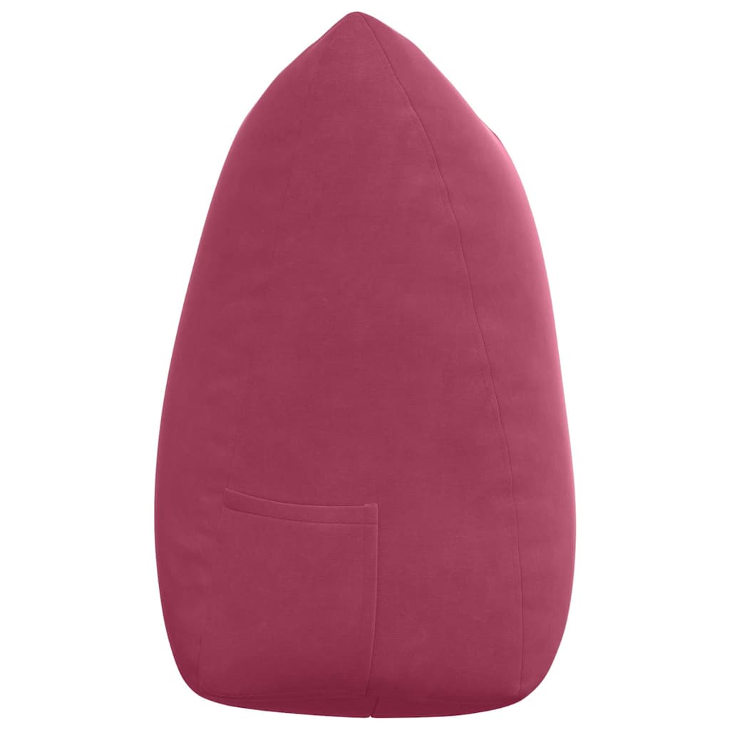 Cuscino per Schiena Rosso Vino 140 x 24 x 50 cm Velluto