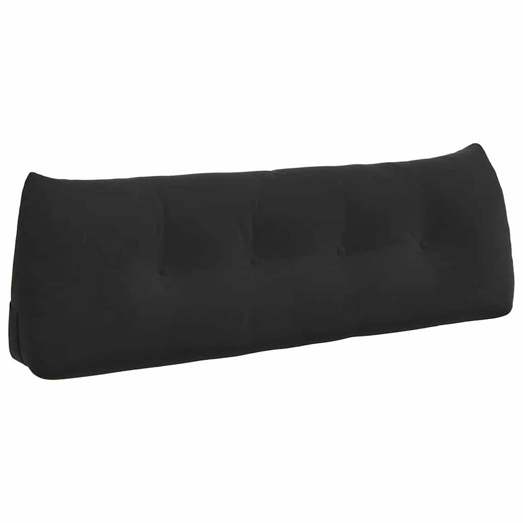 Cuscino per Schiena Nero 140 x 24 x 50 cm Velluto