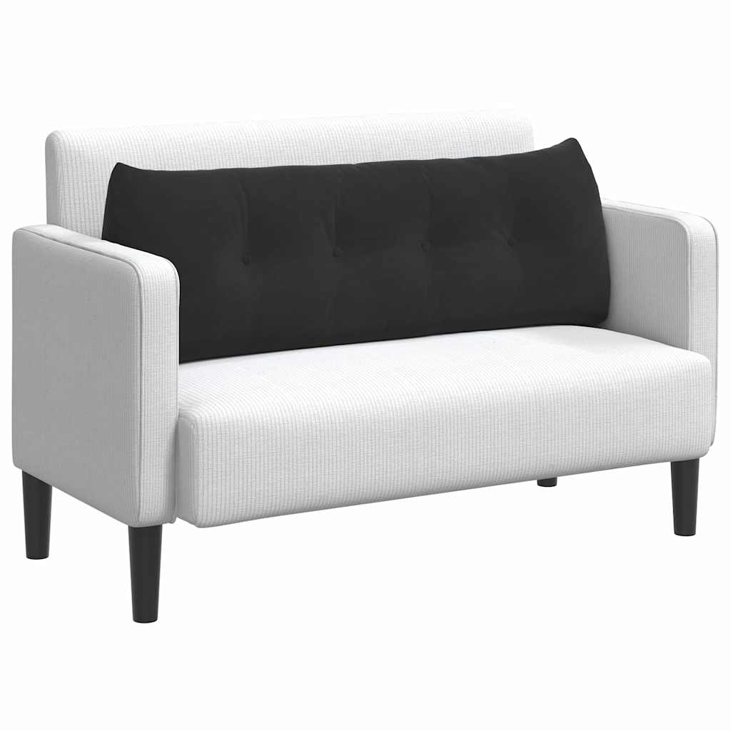 Cuscino per Schiena Nero 140 x 24 x 50 cm Velluto