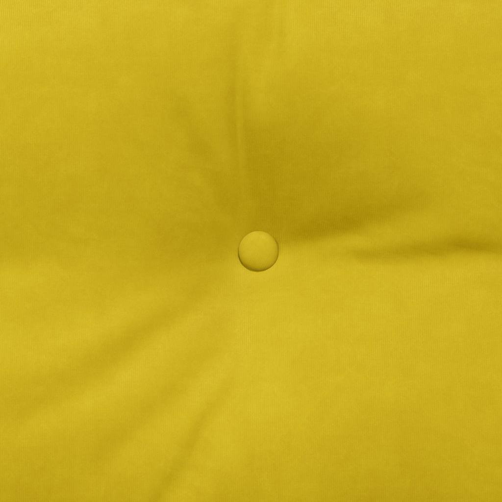 Cuscino per Schiena Giallo 140 x 24 x 50 cm Velluto