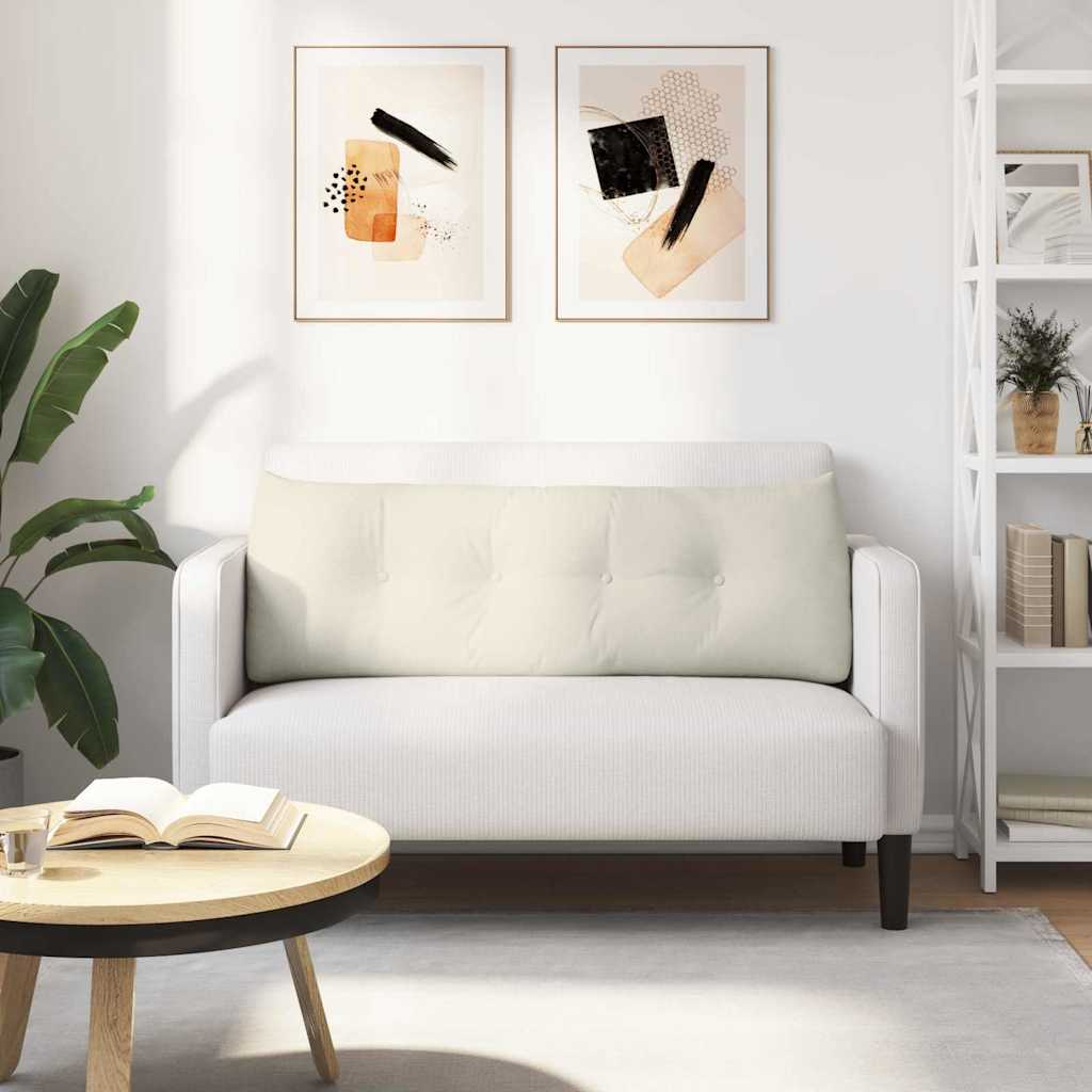 Cuscino per Schiena Crema 140 x 24 x 50 cm Velluto