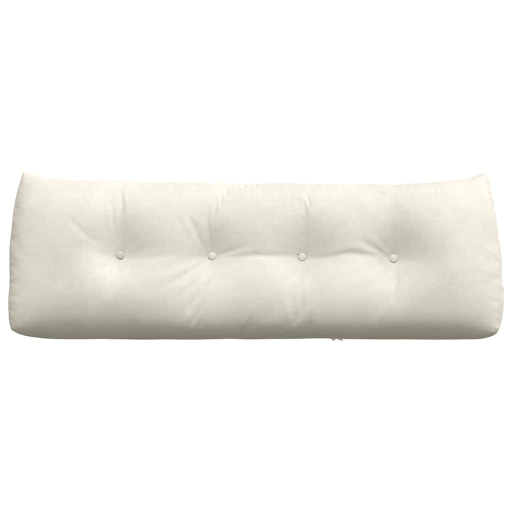 Cuscino per Schiena Crema 140 x 24 x 50 cm Velluto