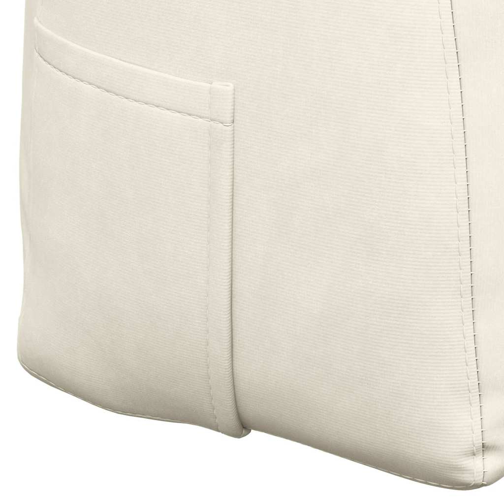Cuscino per Schiena Crema 140 x 24 x 50 cm Velluto