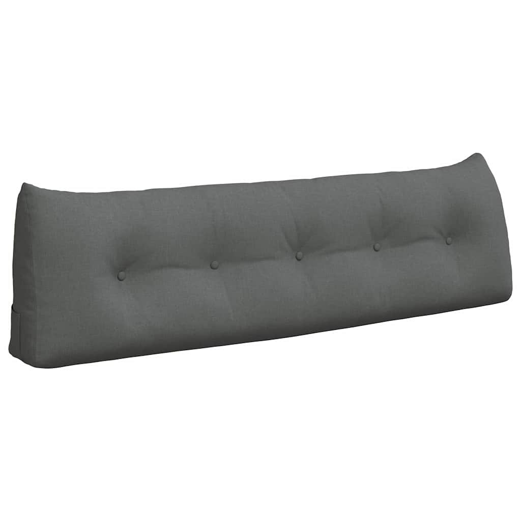 Cuscino per Schiena Grigio scuro 160 x 24 x 50 cm Tessuto