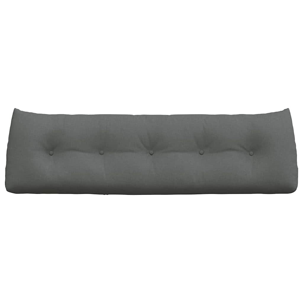 Cuscino per Schiena Grigio scuro 160 x 24 x 50 cm Tessuto