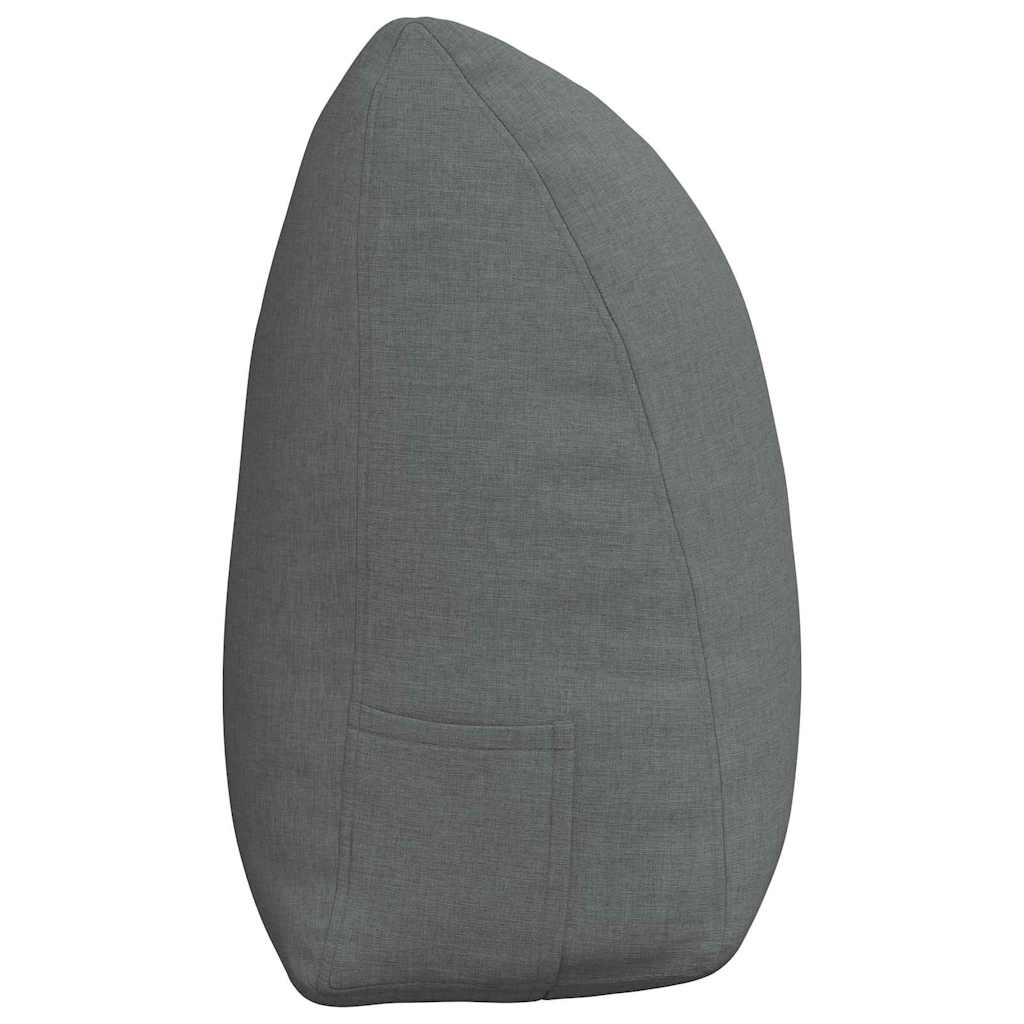 Cuscino per Schiena Grigio scuro 160 x 24 x 50 cm Tessuto