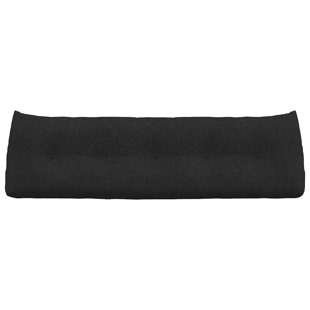 Cuscino per Schiena Nero 160 x 24 x 50 cm Tessuto