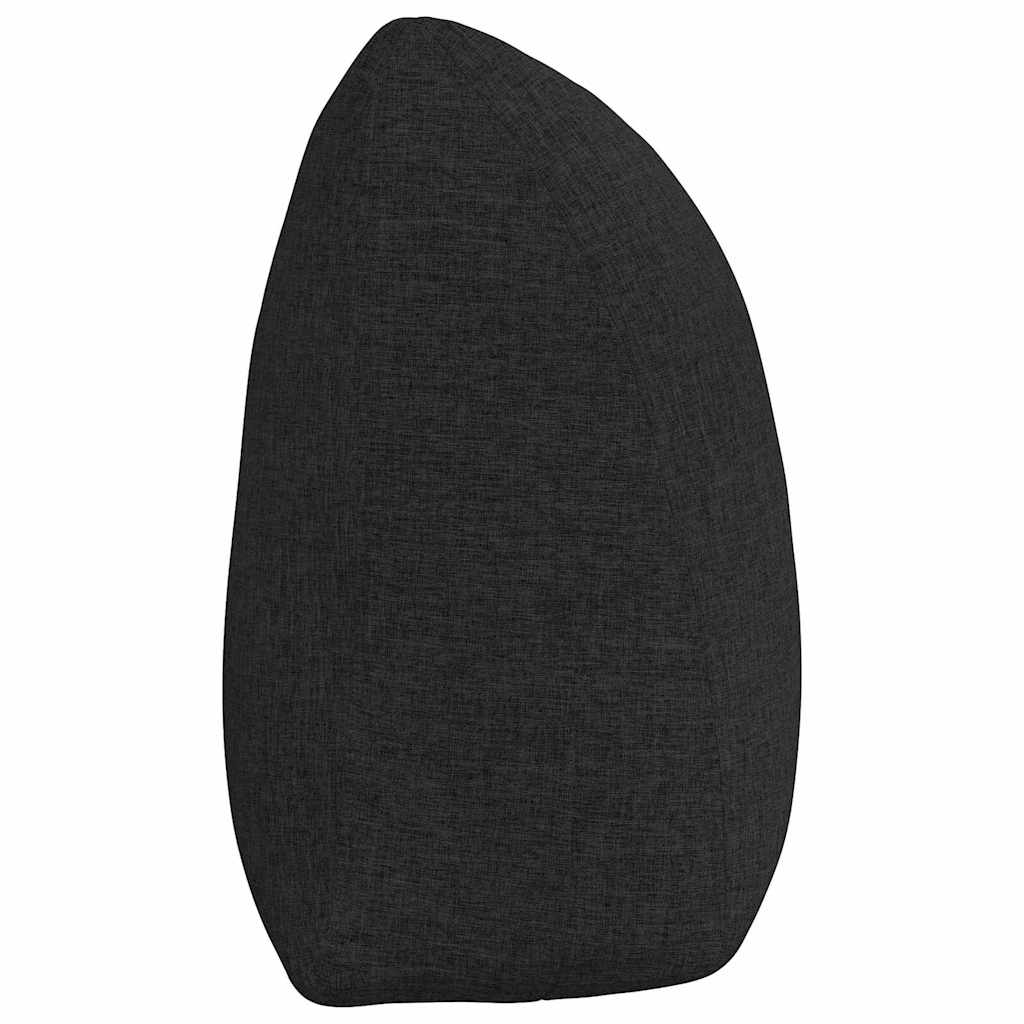 Cuscino per Schiena Nero 160 x 24 x 50 cm Tessuto