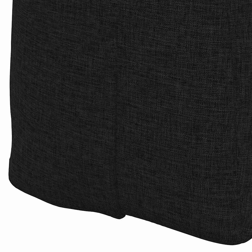 Cuscino per Schiena Nero 160 x 24 x 50 cm Tessuto
