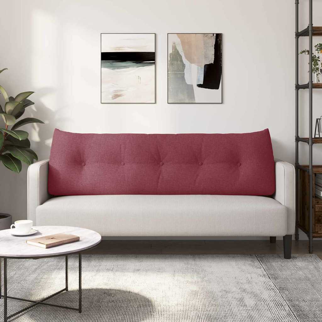 Cuscino per Schiena Rosso Vino 160 x 24 x 50 cm Tessuto