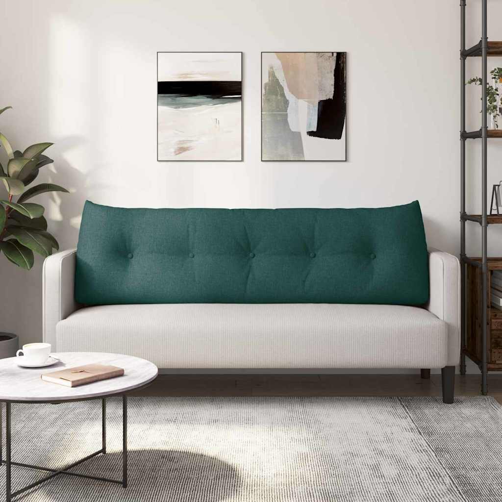 Cuscino per Schiena Verde Scuro 160 x 24 x 50 cm Tessuto