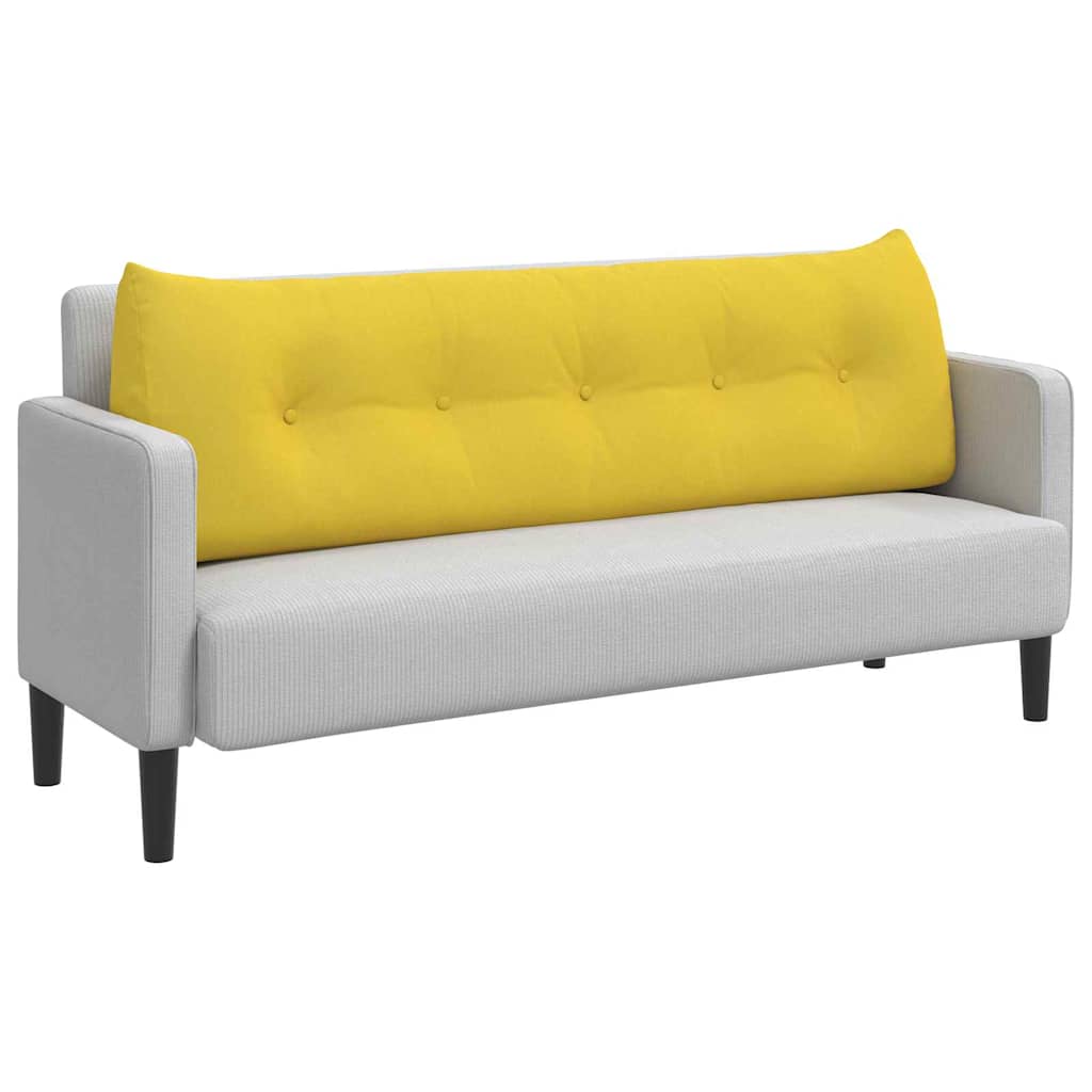 Cuscino per Schiena Giallo Chiaro 160 x 24 x 50 cm Tessuto