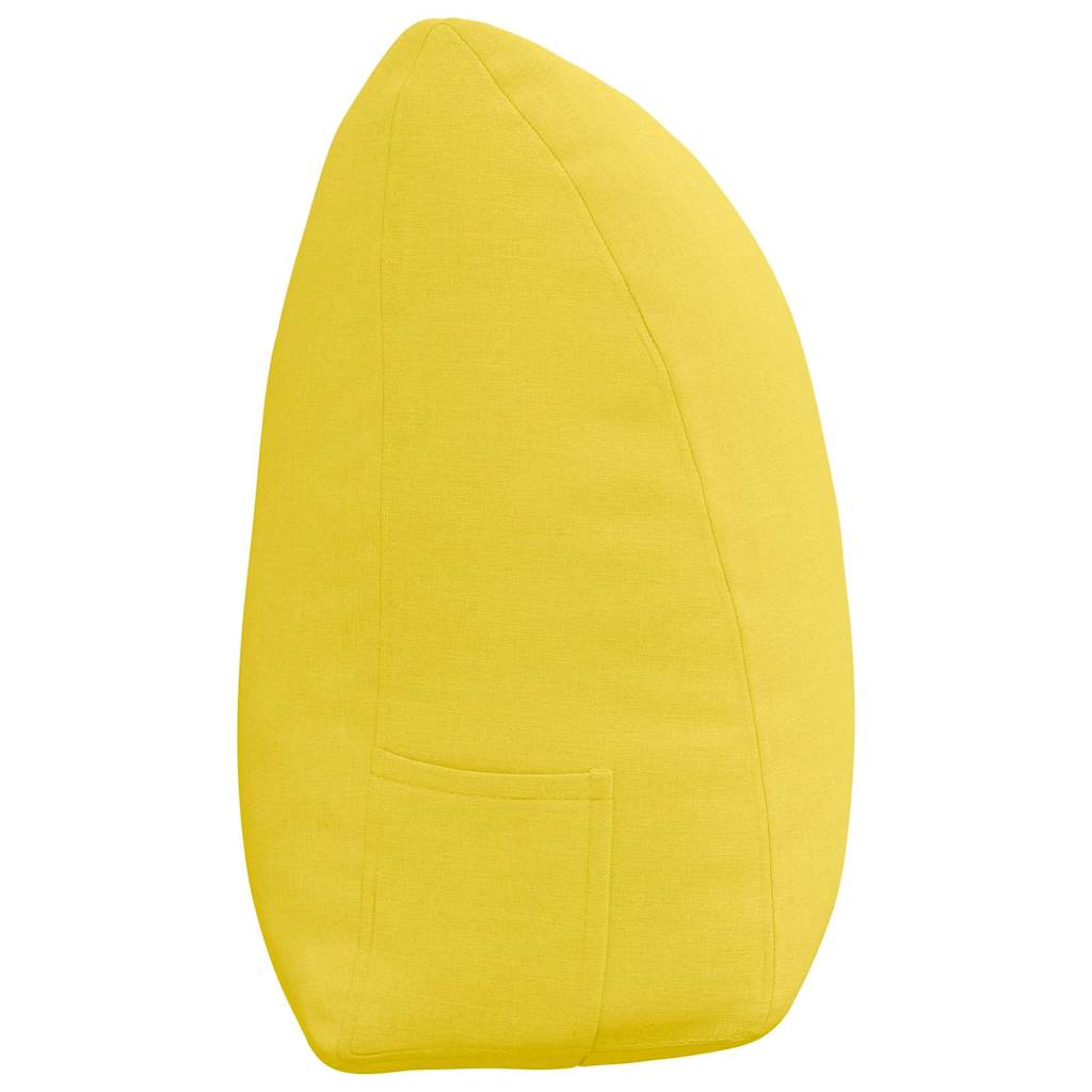 Cuscino per Schiena Giallo Chiaro 160 x 24 x 50 cm Tessuto