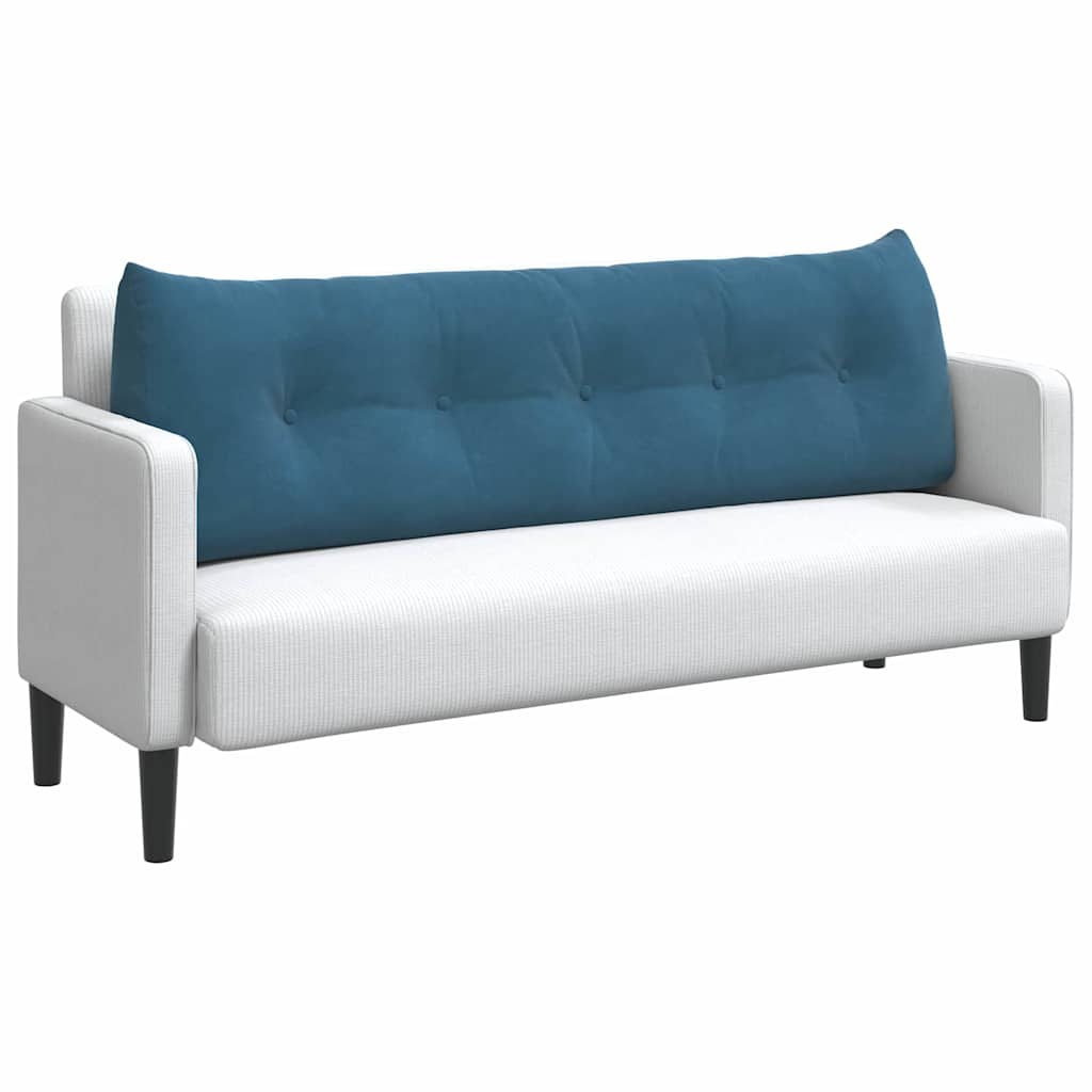 Cuscino per Schiena Blu 160 x 24 x 50 cm Velluto