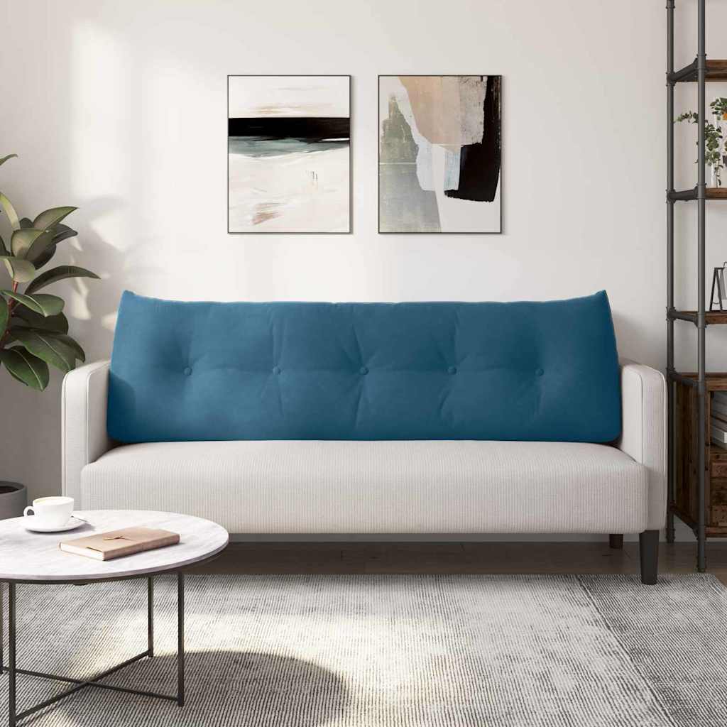 Cuscino per Schiena Blu 160 x 24 x 50 cm Velluto