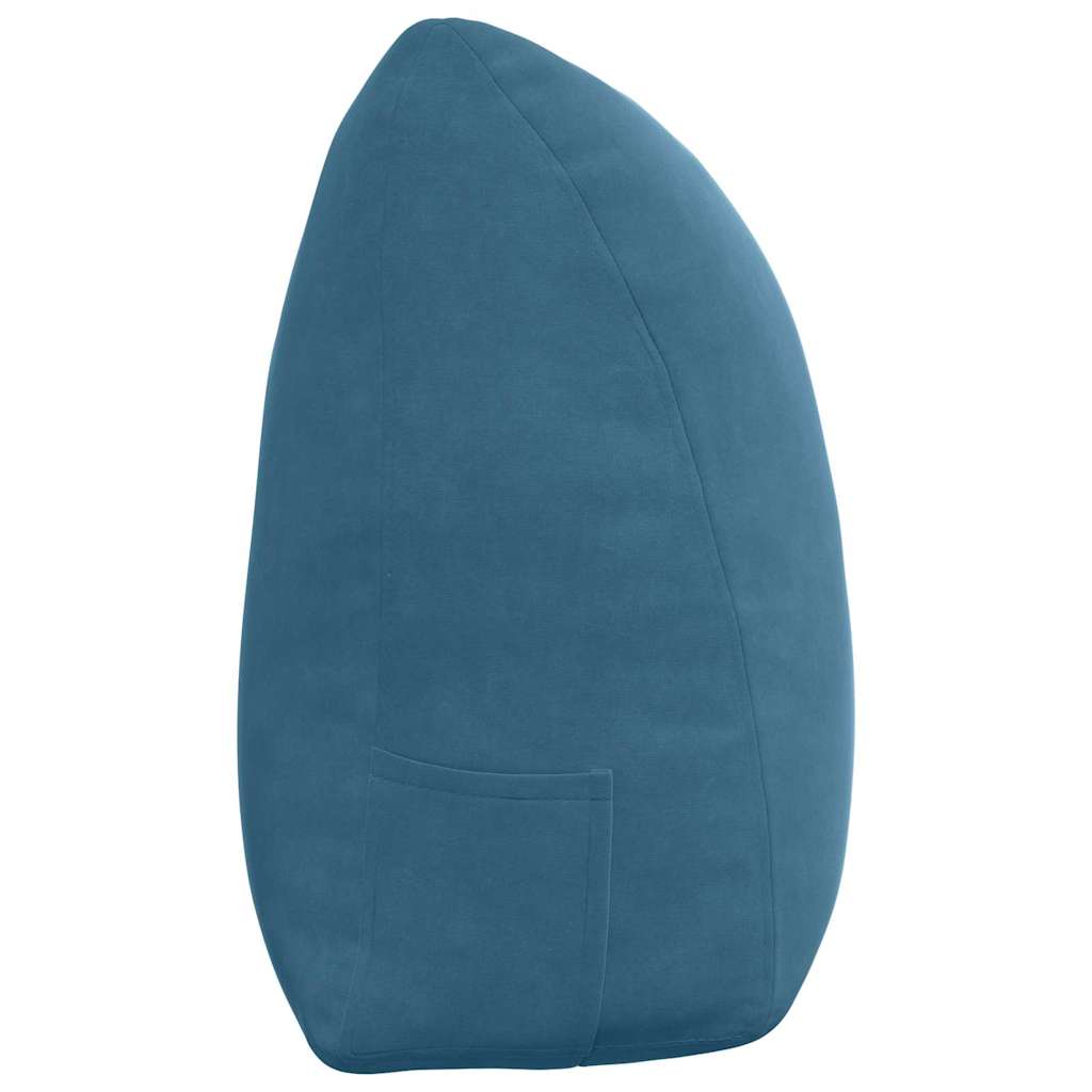 Cuscino per Schiena Blu 160 x 24 x 50 cm Velluto