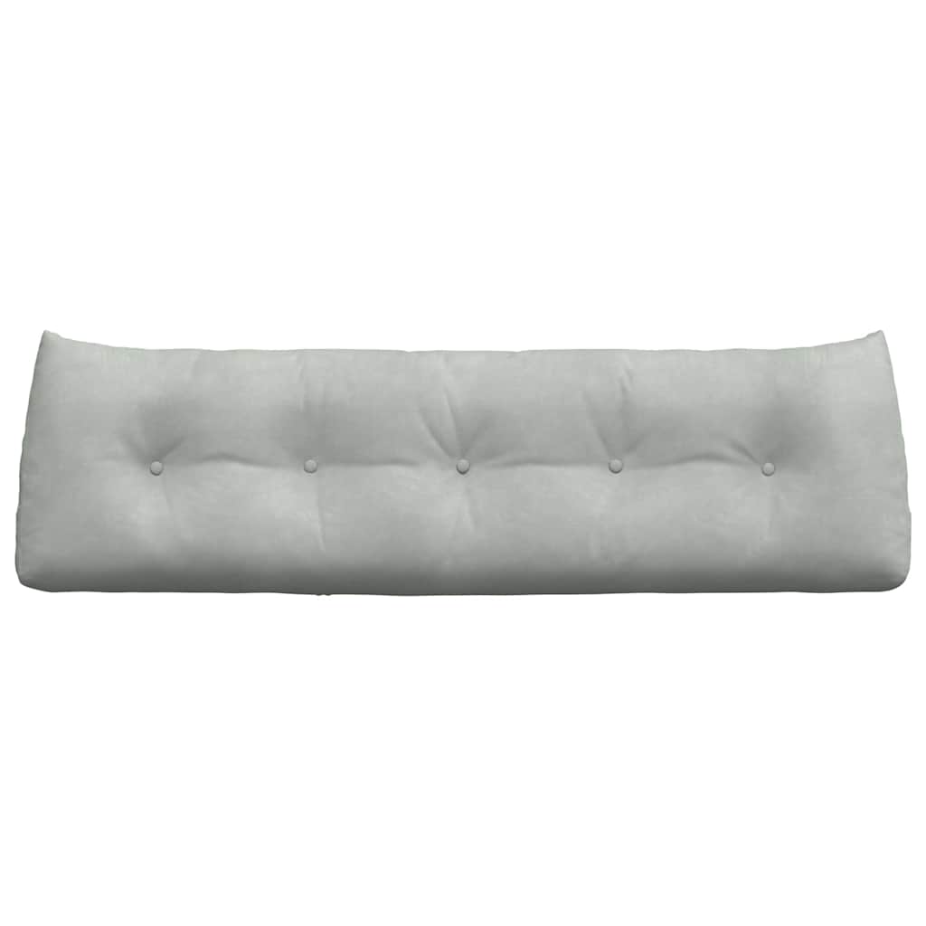 Cuscino per Schiena Grigio chiaro 160 x 24 x 50 cm Velluto