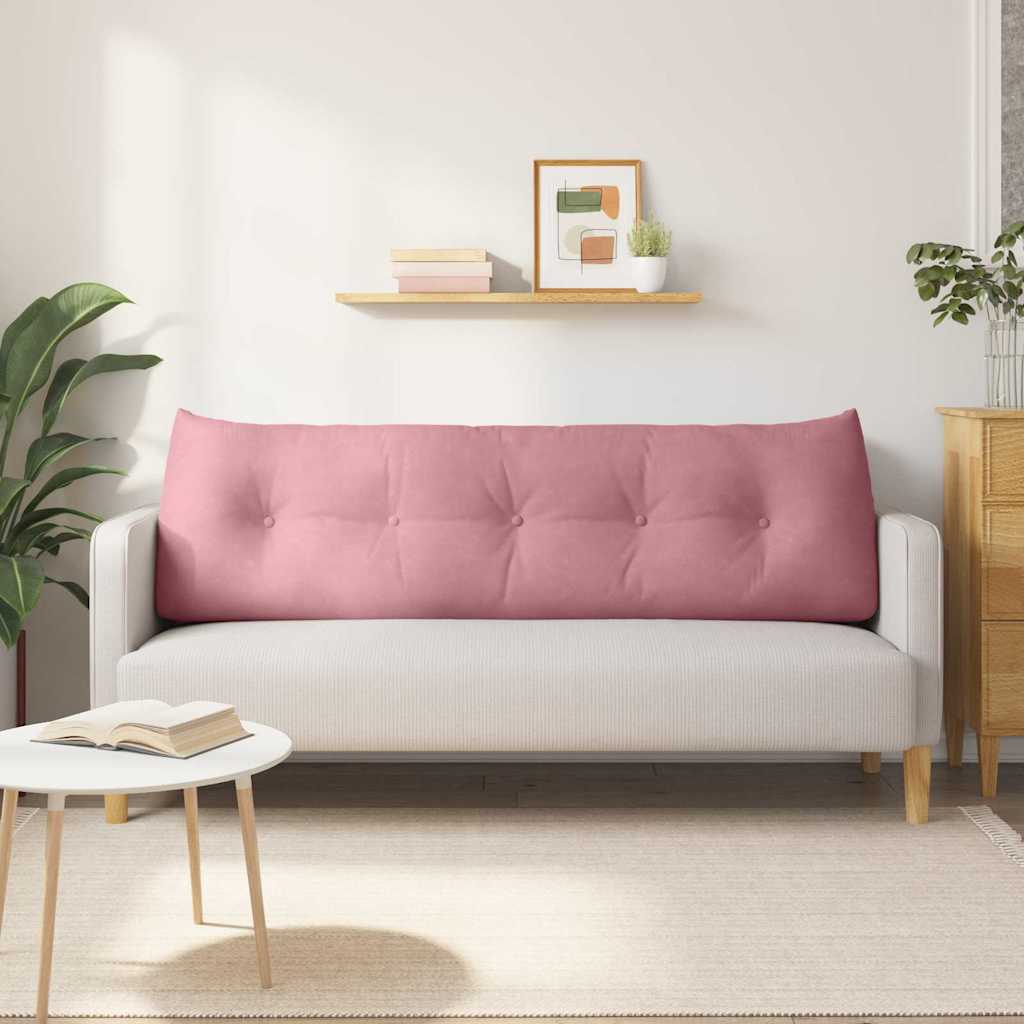 Cuscino per Schiena Rosa 160 x 24 x 50 cm Velluto