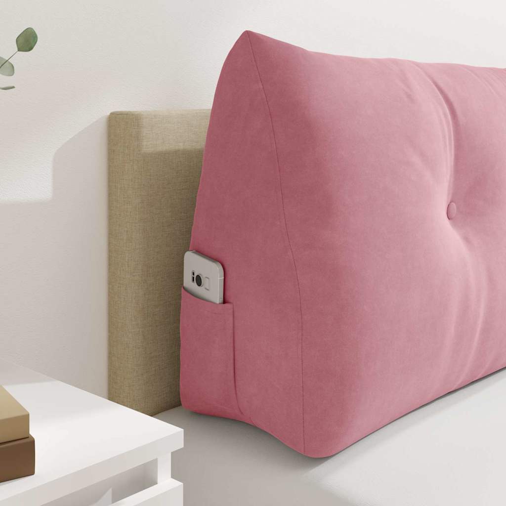 Cuscino per Schiena Rosa 160 x 24 x 50 cm Velluto