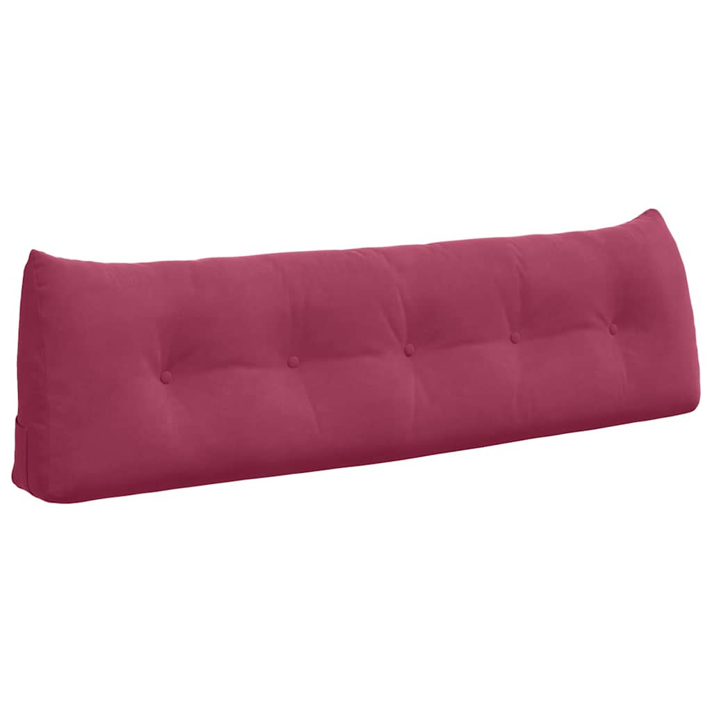 Cuscino per Schiena Rosso Vino 160 x 24 x 50 cm Velluto