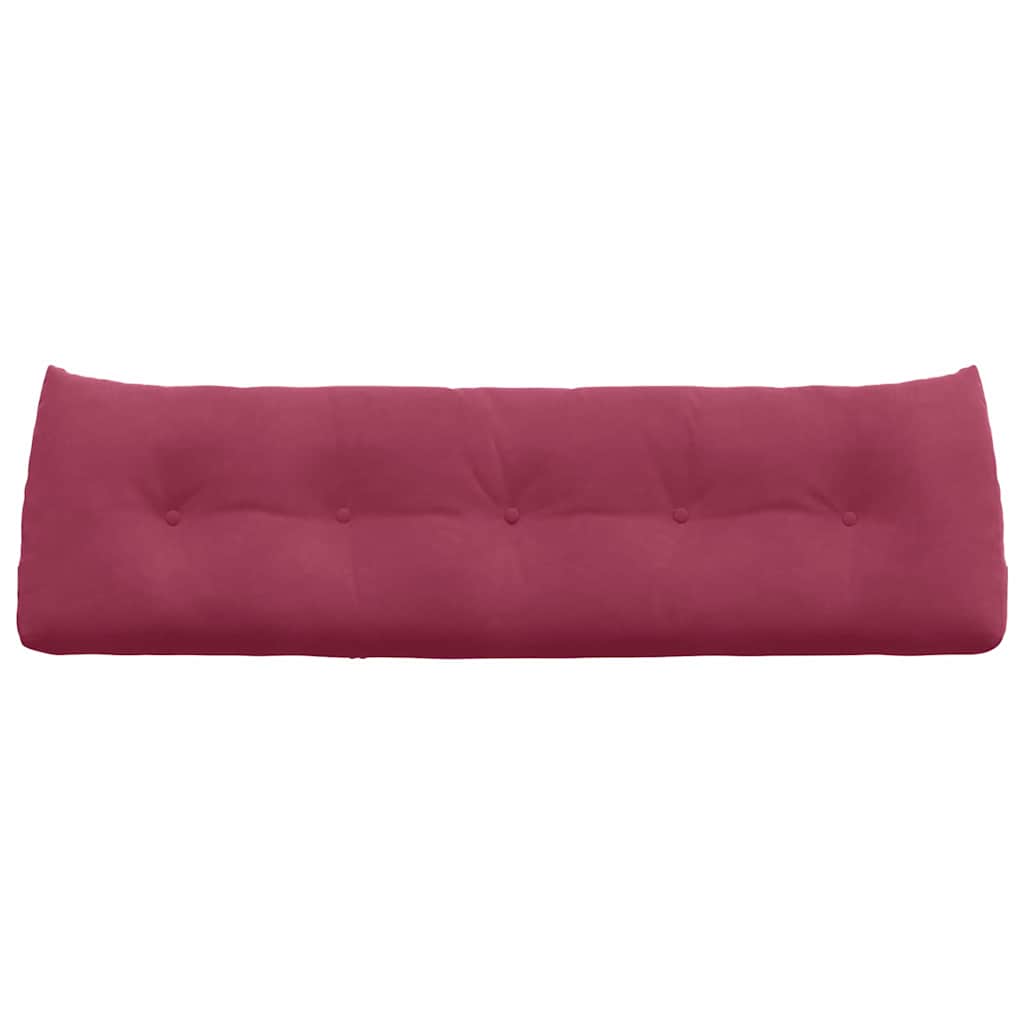 Cuscino per Schiena Rosso Vino 160 x 24 x 50 cm Velluto