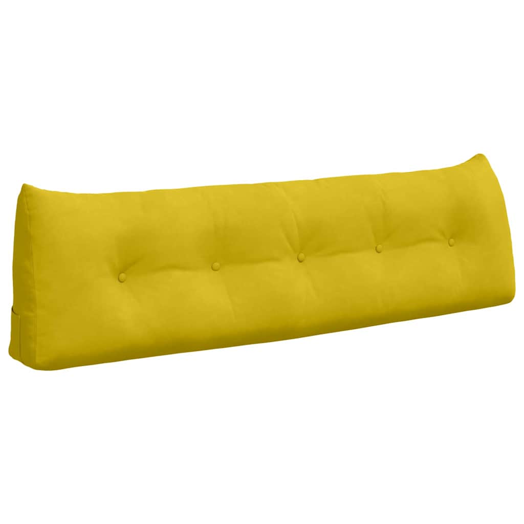 Cuscino per Schiena Giallo 160 x 24 x 50 cm Velluto