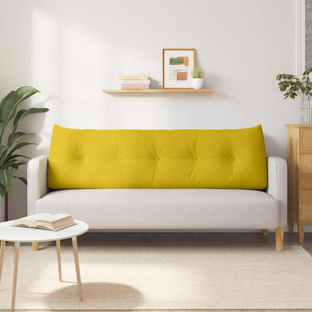 Cuscino per Schiena Giallo 160 x 24 x 50 cm Velluto