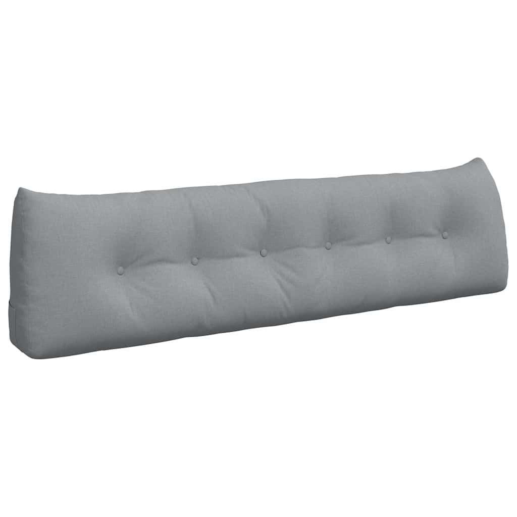 Cuscino per Schiena Grigio chiaro 180 x 24 x 50 cm Tessuto