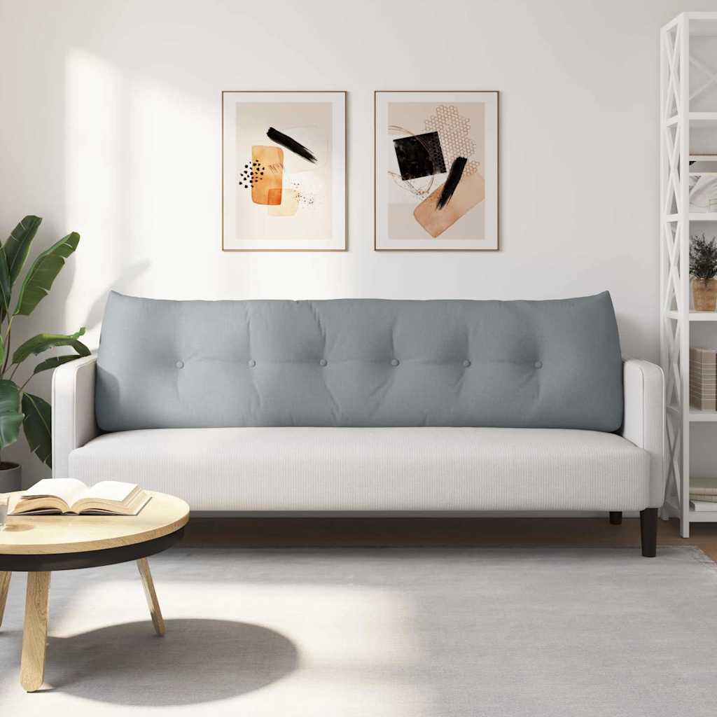 Cuscino per Schiena Grigio chiaro 180 x 24 x 50 cm Tessuto