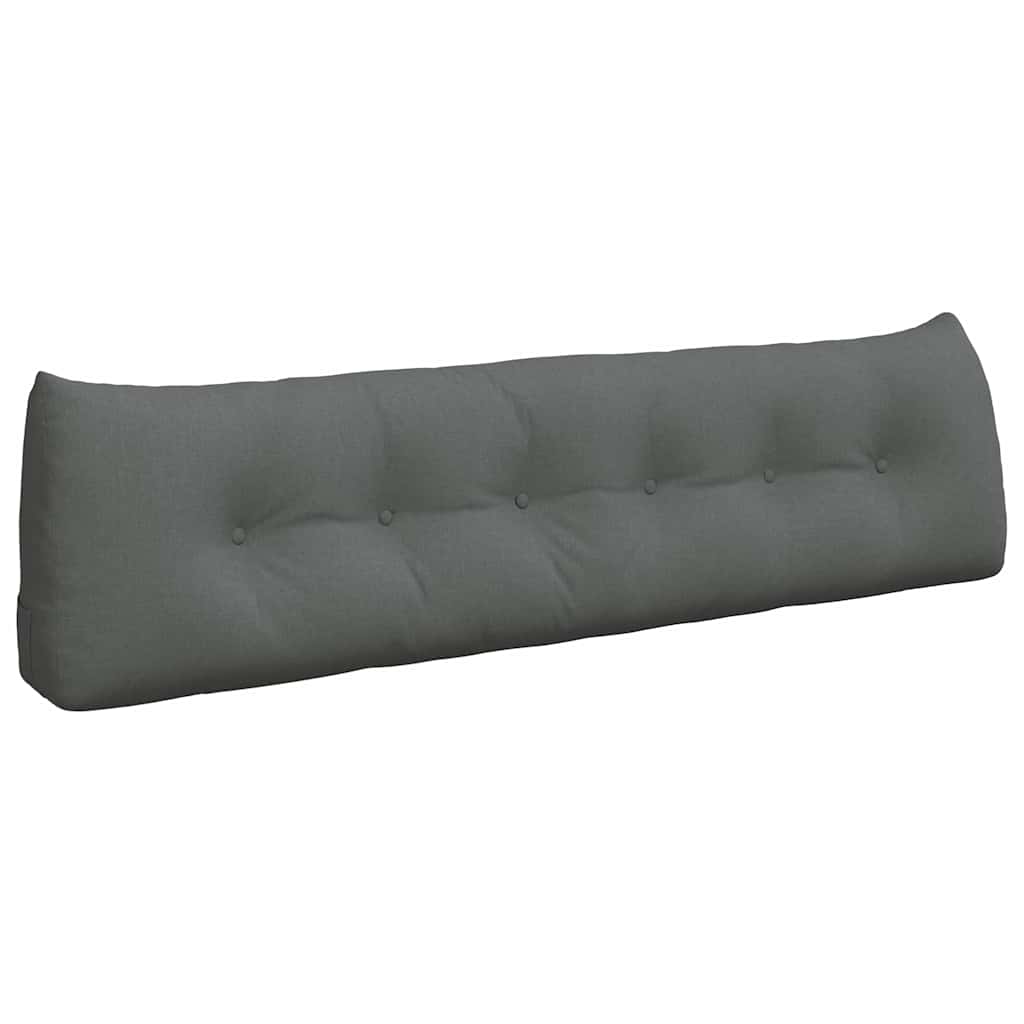 Cuscino per Schiena Grigio scuro 180 x 24 x 50 cm Tessuto