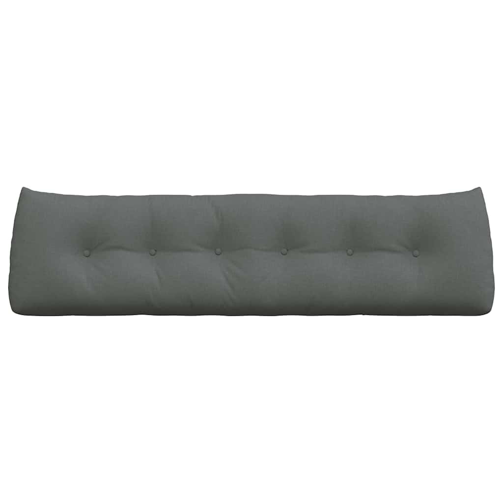 Cuscino per Schiena Grigio scuro 180 x 24 x 50 cm Tessuto