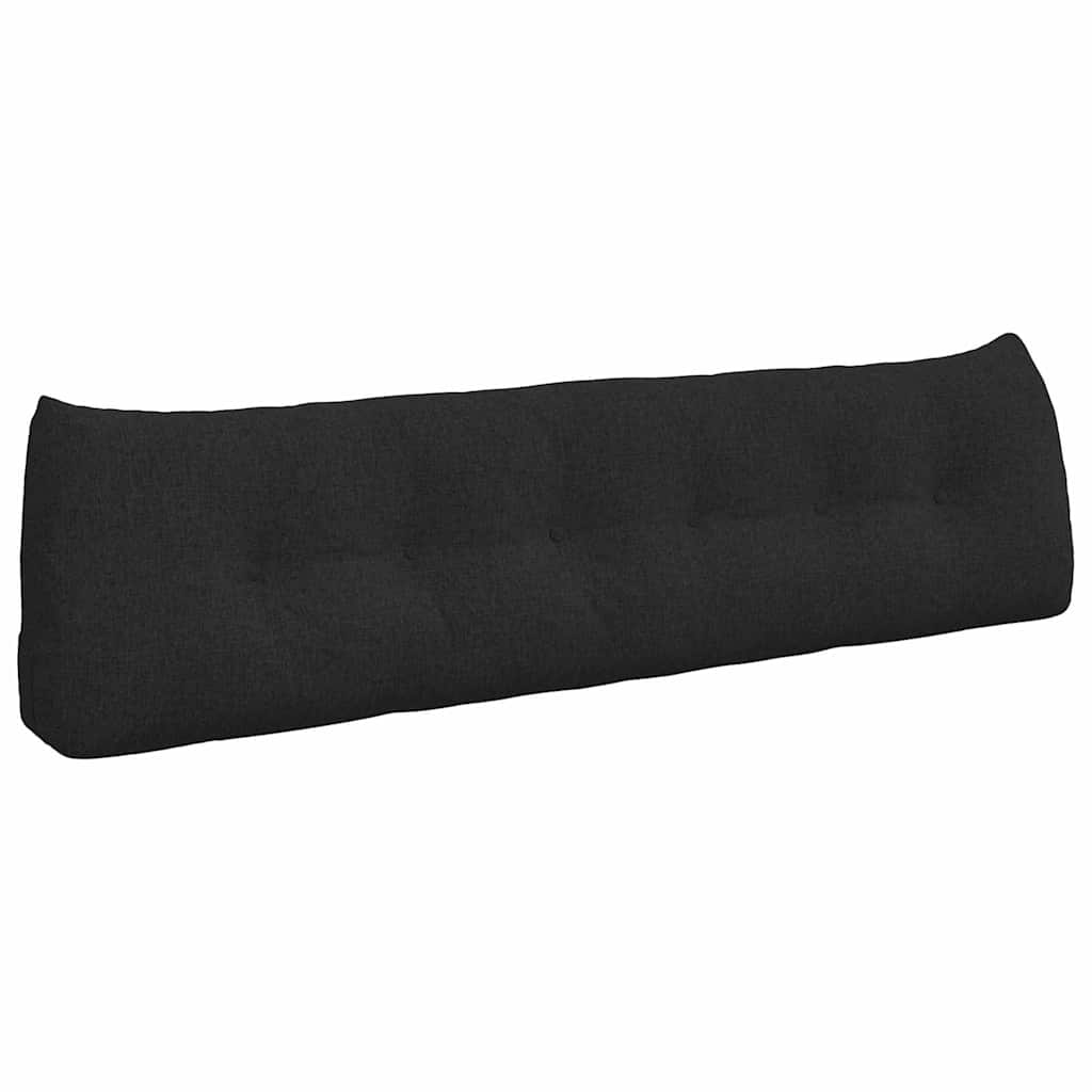 Cuscino per Schiena Nero 180 x 24 x 50 cm Tessuto