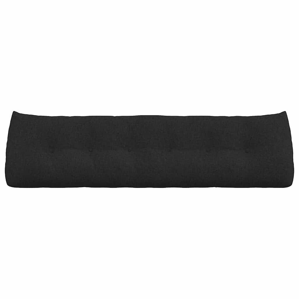 Cuscino per Schiena Nero 180 x 24 x 50 cm Tessuto