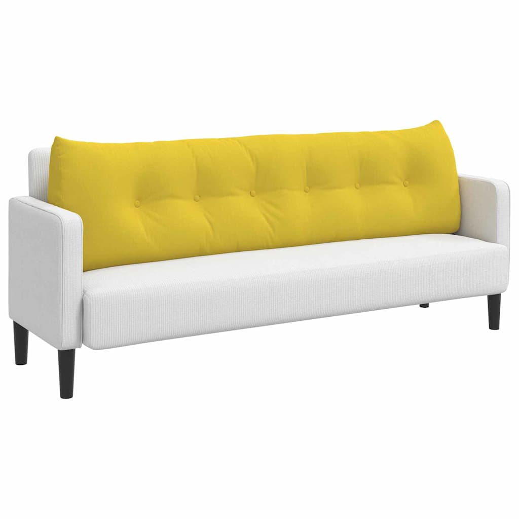 Cuscino per Schiena Giallo Chiaro 180 x 24 x 50 cm Tessuto