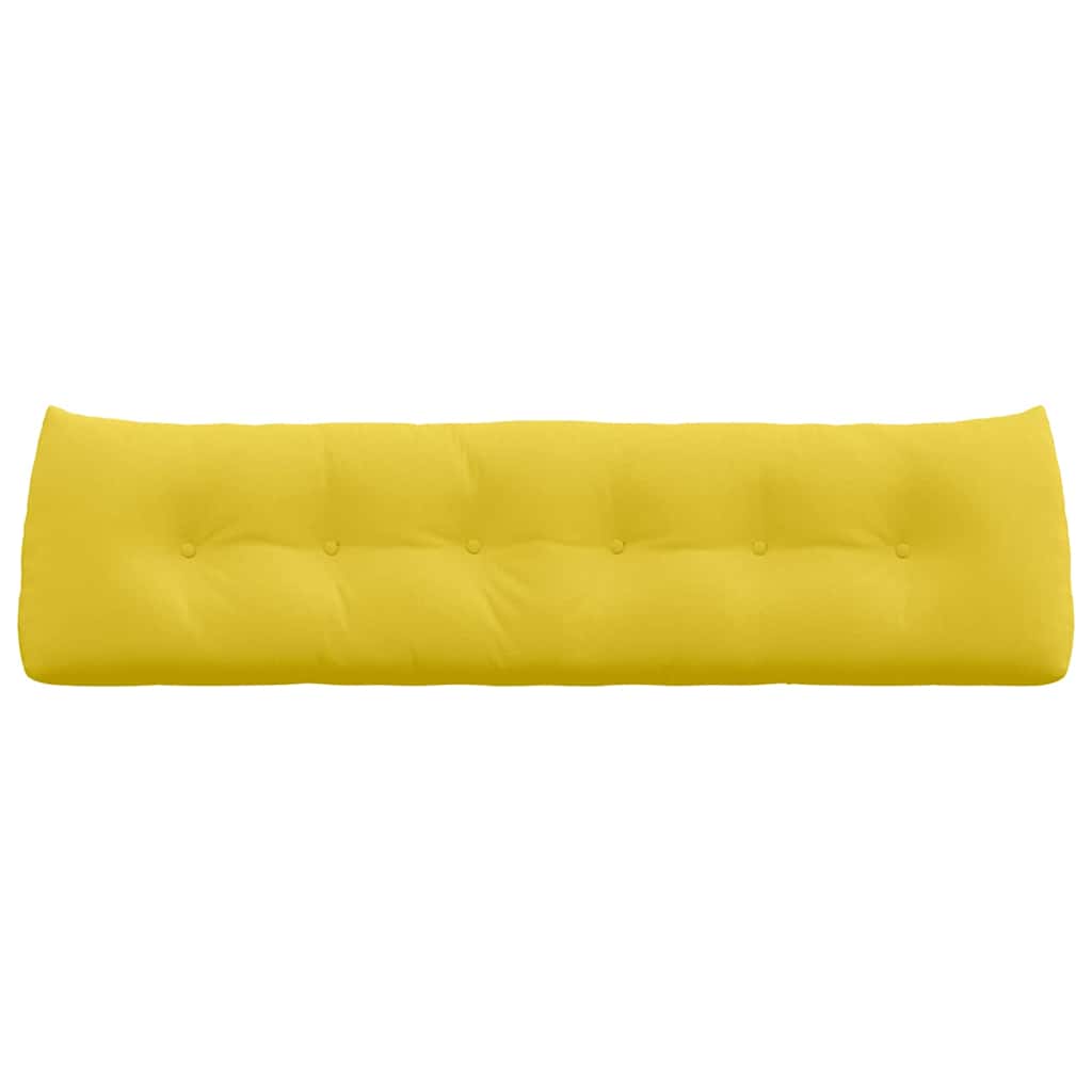 Cuscino per Schiena Giallo Chiaro 180 x 24 x 50 cm Tessuto