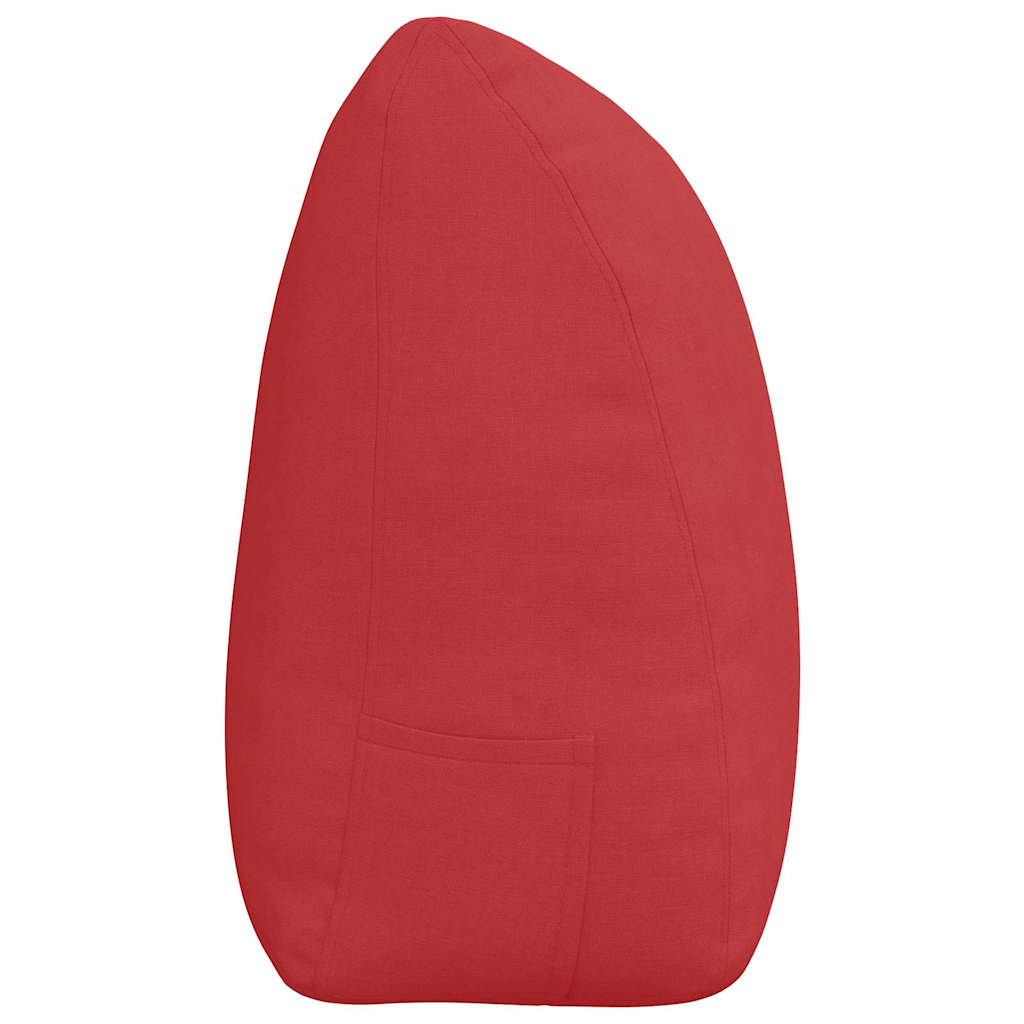 Cuscino per Schiena Rosso 180 x 24 x 50 cm Tessuto