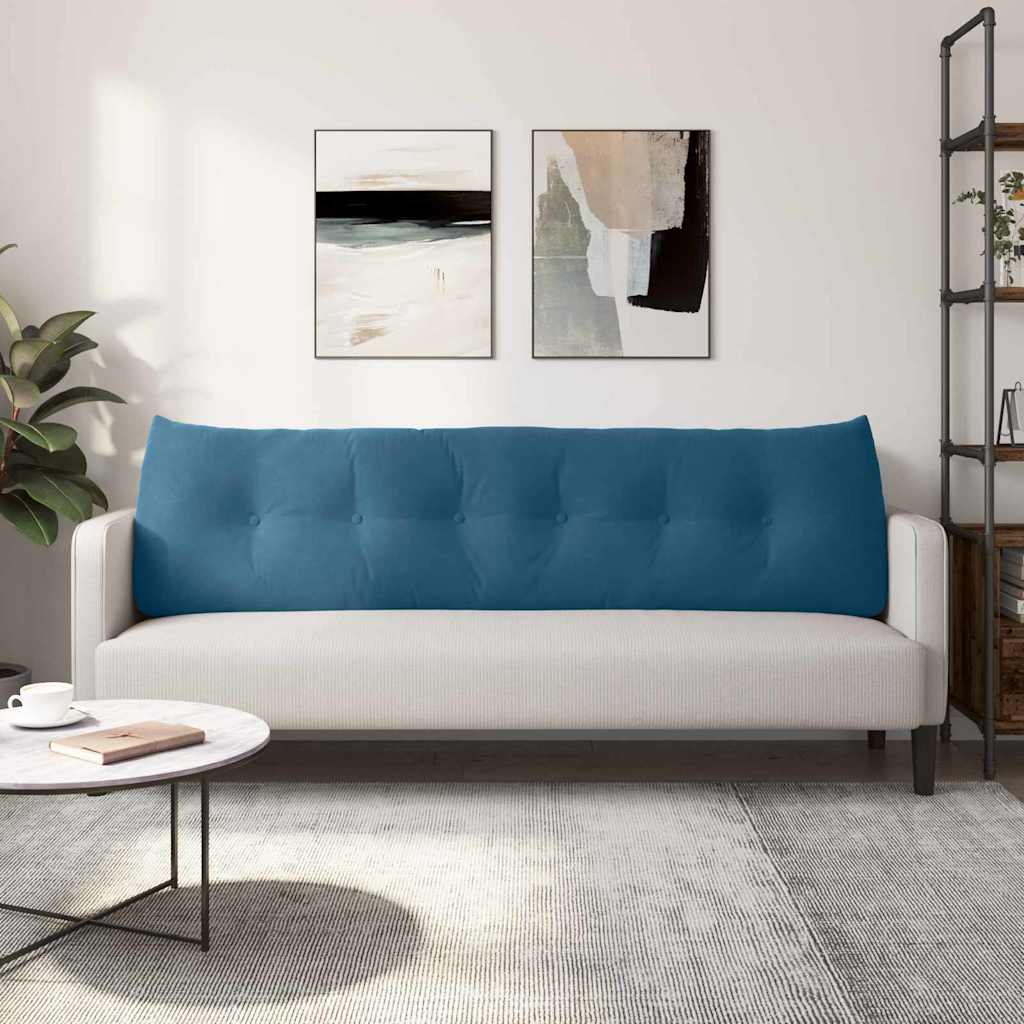Cuscino per Schiena Blu 180 x 24 x 50 cm Velluto