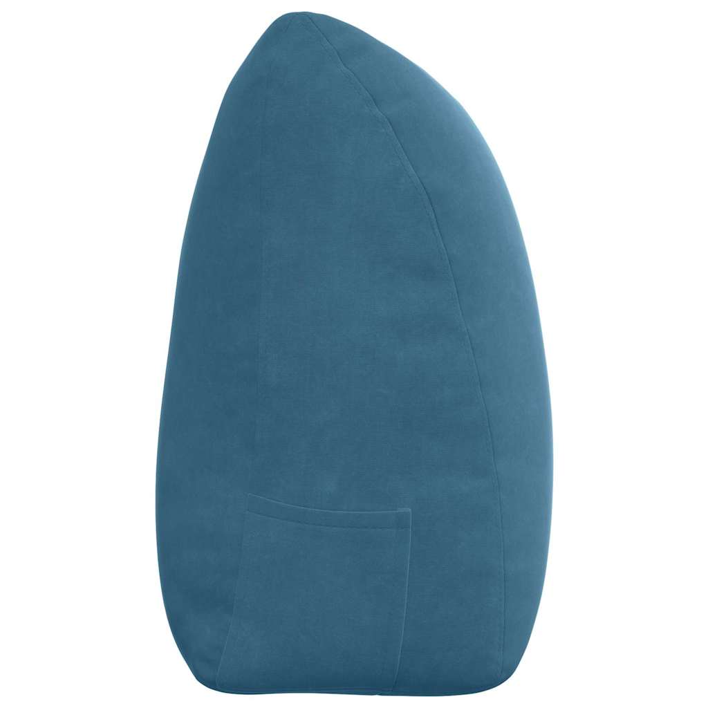 Cuscino per Schiena Blu 180 x 24 x 50 cm Velluto