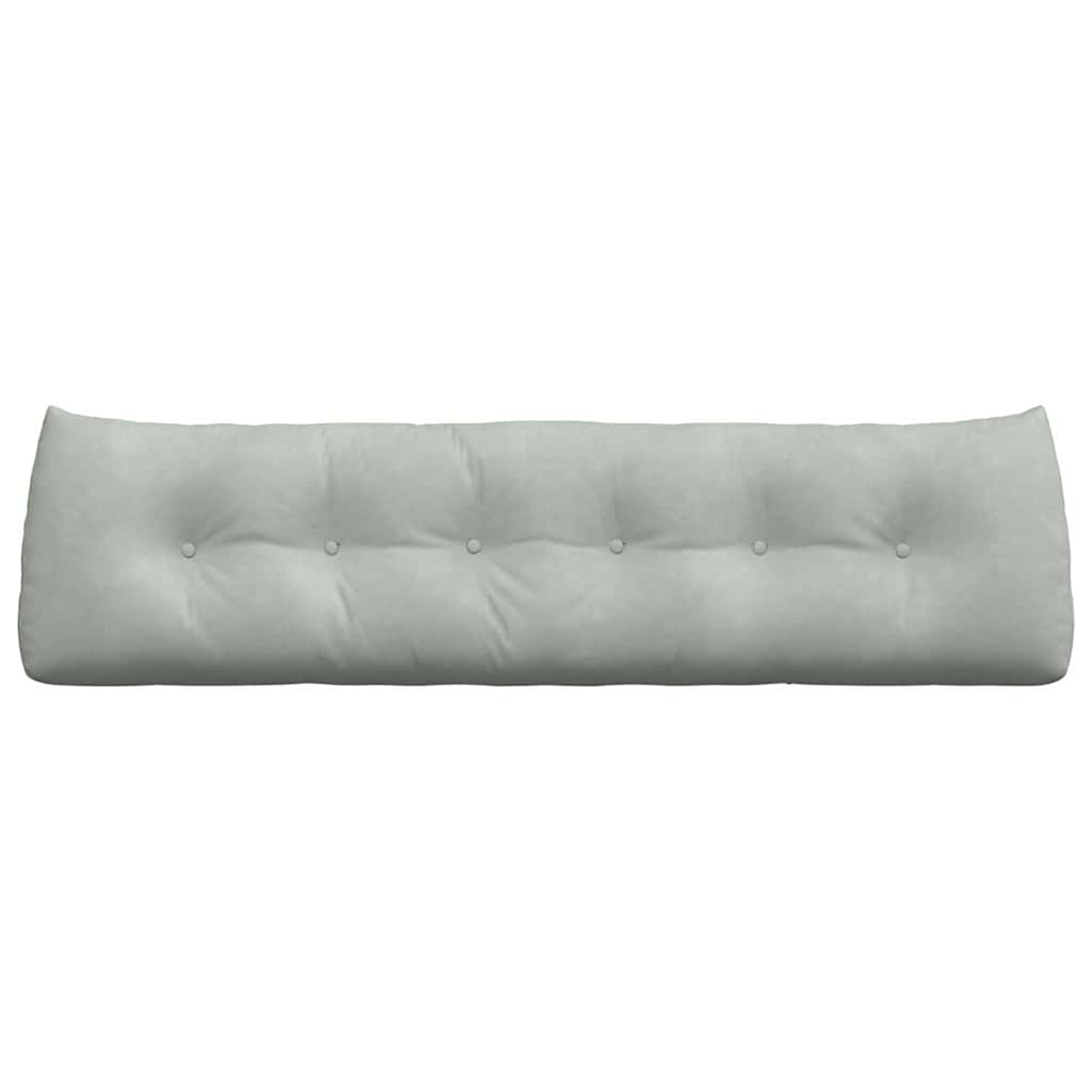 Cuscino per Schiena Grigio chiaro 180 x 24 x 50 cm Velluto