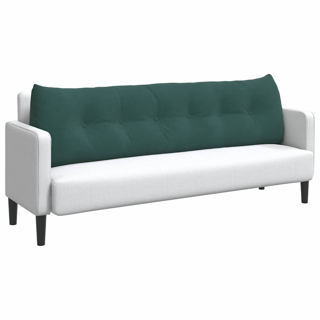 Cuscino per Schiena Verde Scuro 180 x 24 x 50 cm Velluto