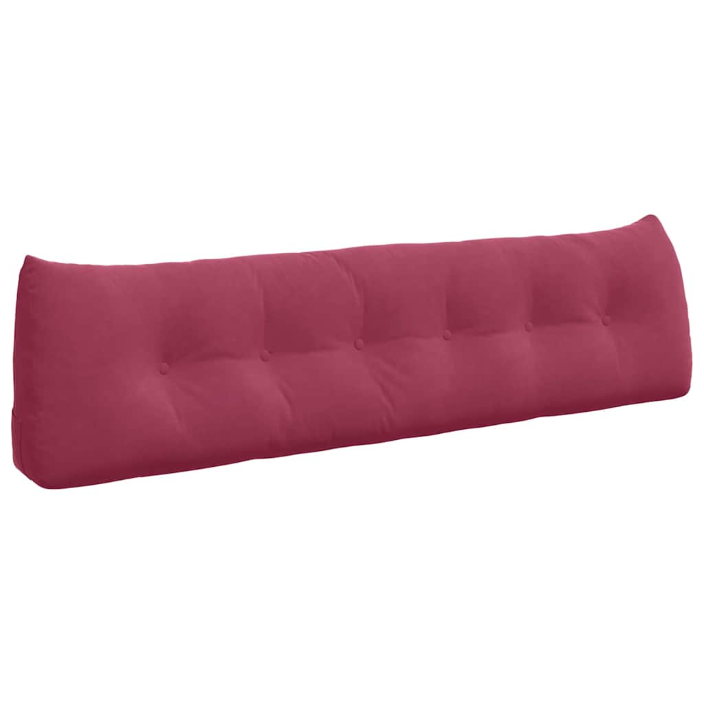 Cuscino per Schiena Rosso Vino 180 x 24 x 50 cm Velluto
