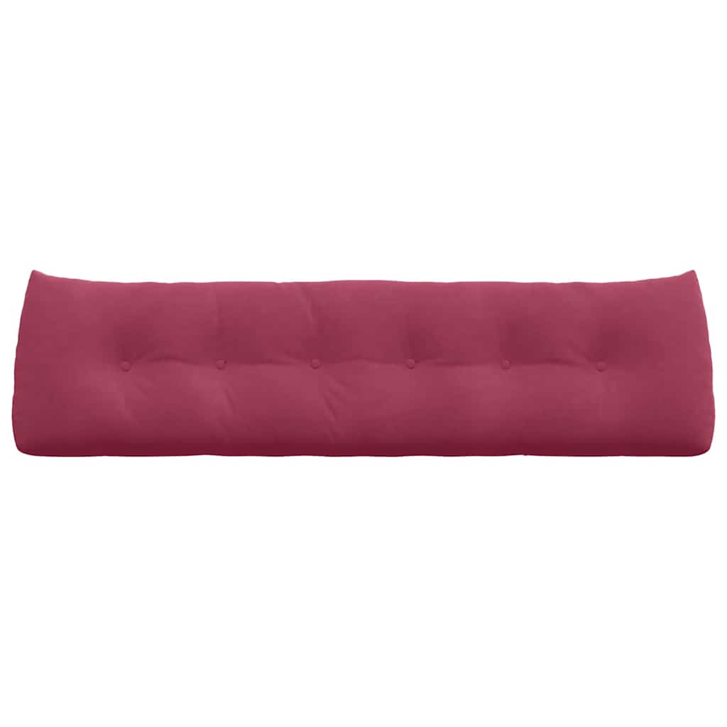 Cuscino per Schiena Rosso Vino 180 x 24 x 50 cm Velluto
