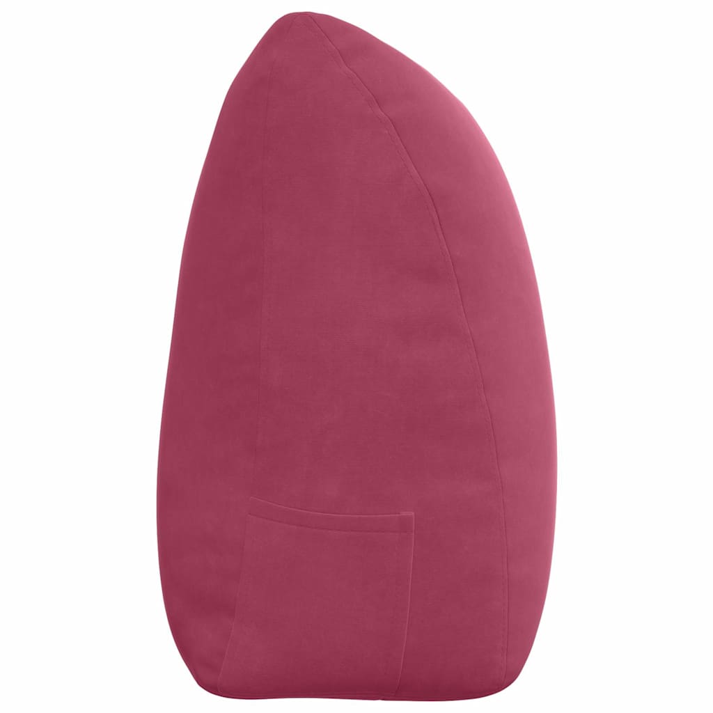 Cuscino per Schiena Rosso Vino 180 x 24 x 50 cm Velluto
