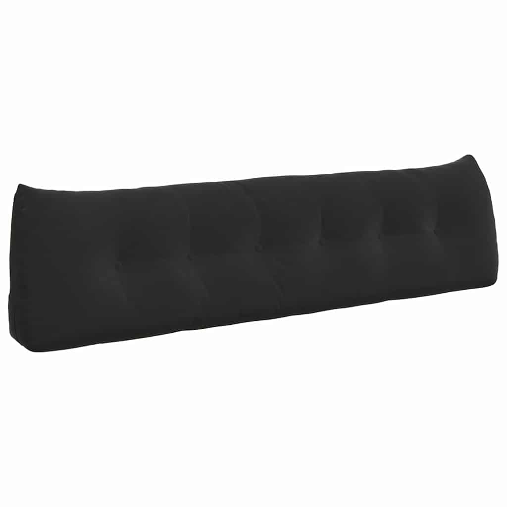 Cuscino per Schiena Nero 180 x 24 x 50 cm Velluto