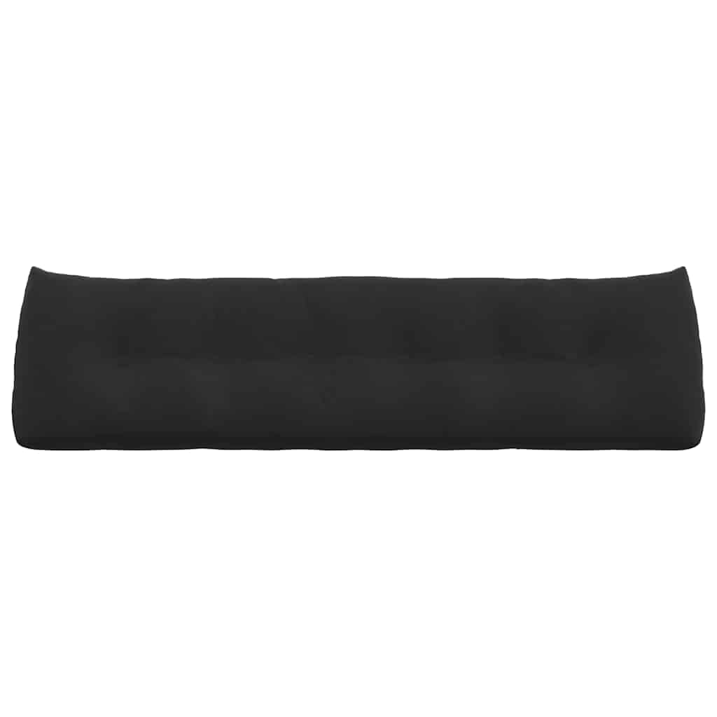 Cuscino per Schiena Nero 180 x 24 x 50 cm Velluto